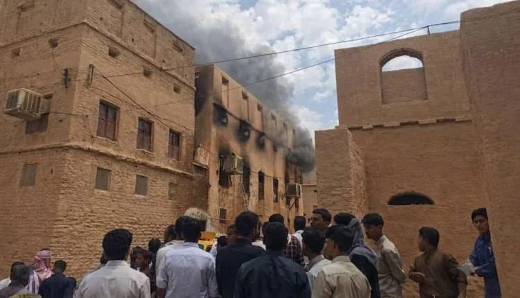 السيطرة على حريق ضخم اندلع داخل منزل بمديرية القطن في حضرموت