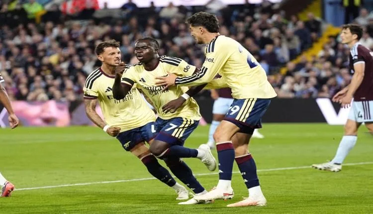 آرسنال يتجاوز عقبة أستون فيلا بهدف ساكا ويواصل انطلاقته المثالية في الدوري الإنجليزي
